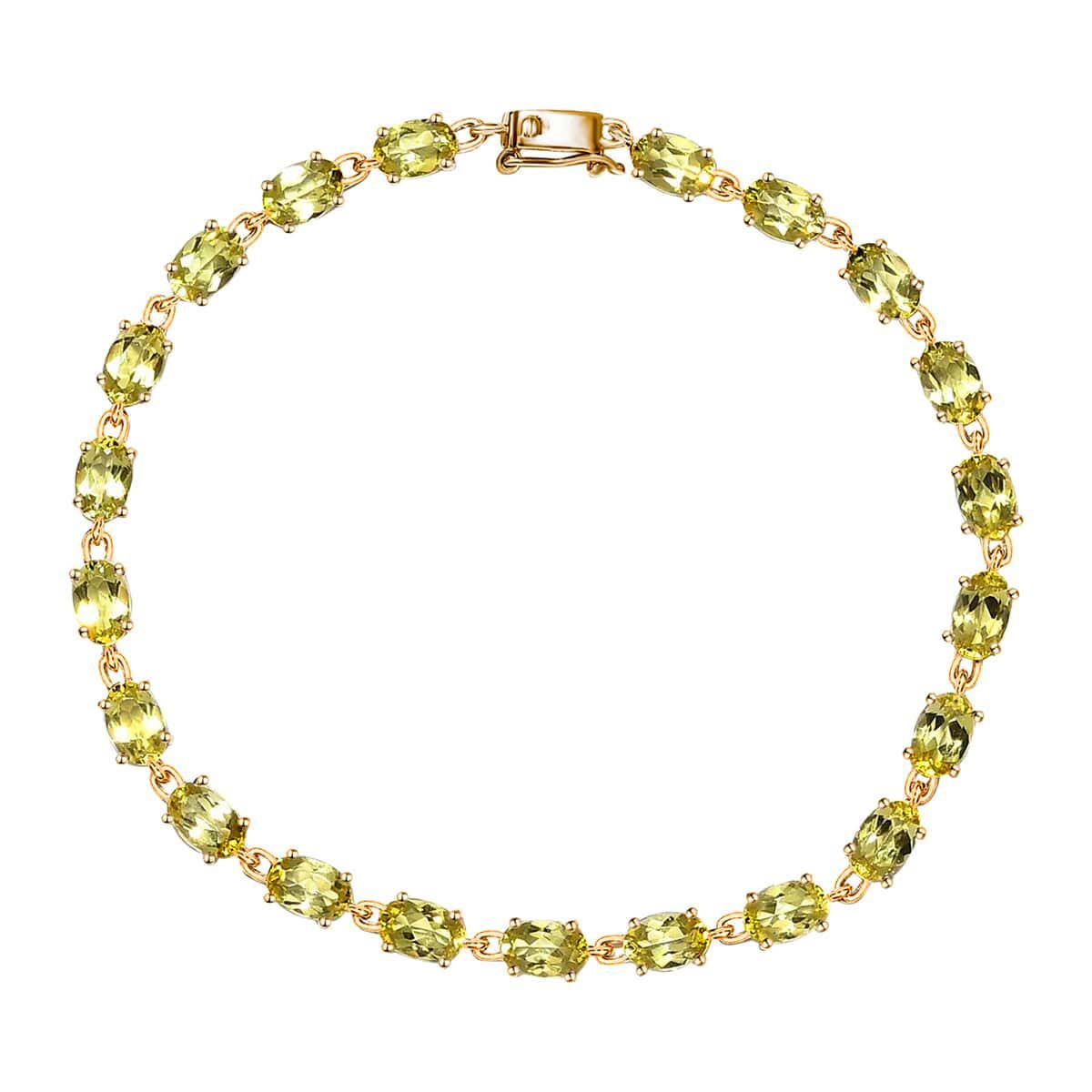 Peridot Tennis Bracelet - Sterling Silver August Birthstone Jewelry
