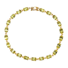 Peridot Tennis Bracelet - Sterling Silver August Birthstone Jewelry