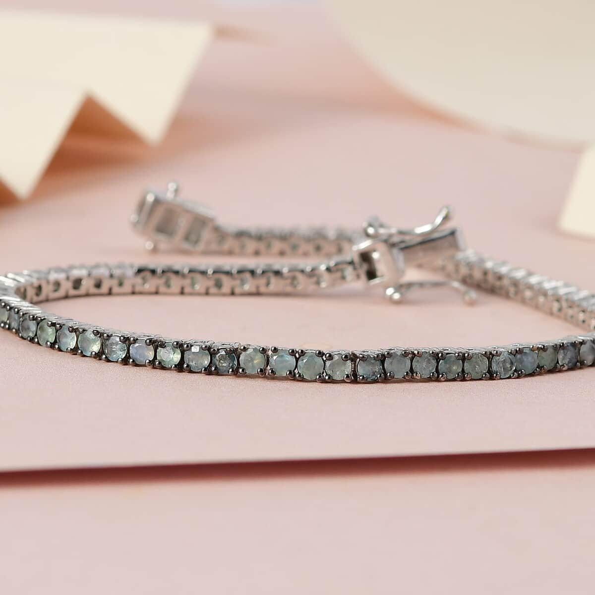 Vintage Alexandrite Tennis Bracelet: Sterling Silver Wedding Jewelry