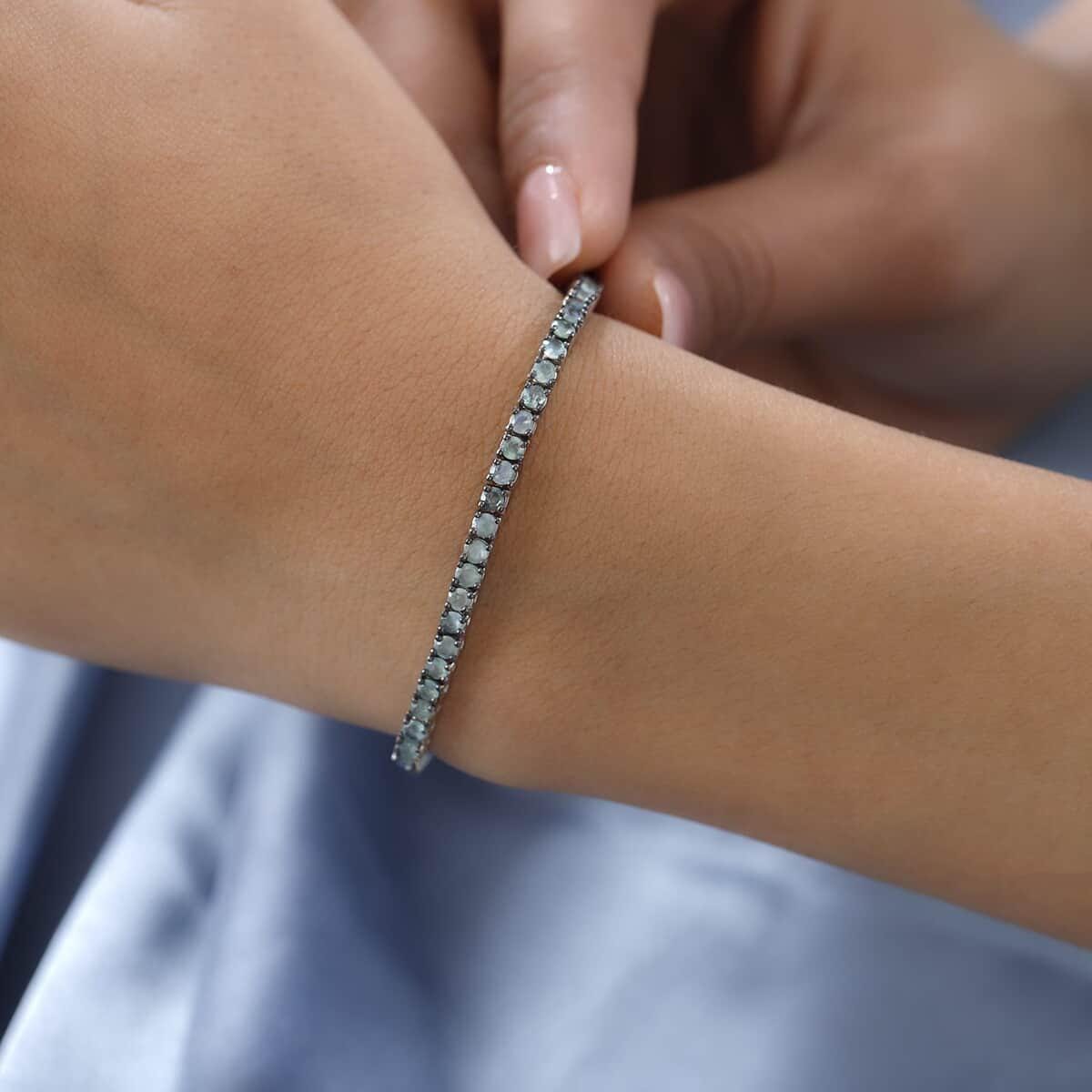 Vintage Alexandrite Tennis Bracelet: Sterling Silver Wedding Jewelry