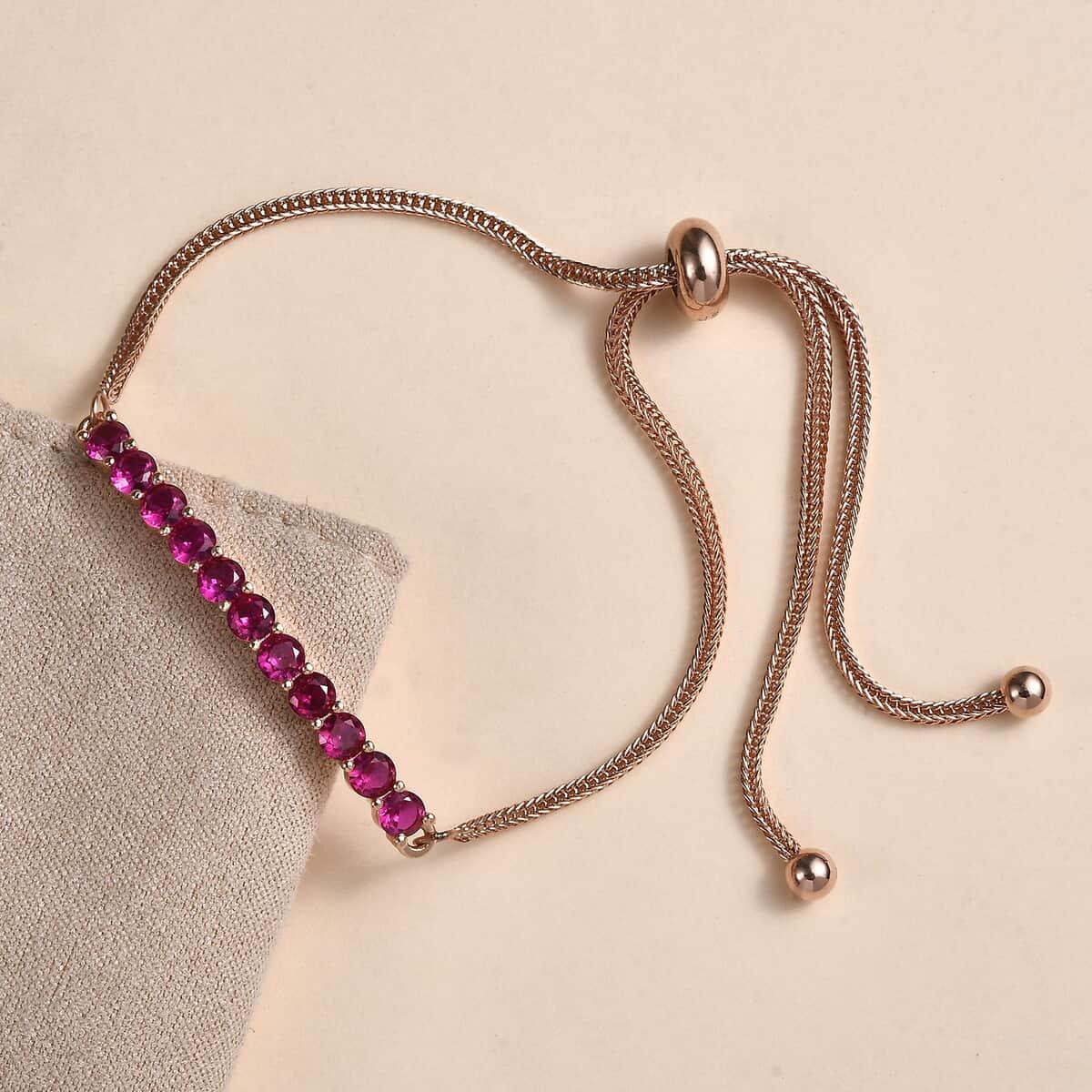 Genuine Ruby Bolo Bracelet for Her, Ruby Bracelet, Dainty Round Red Gemstone Silver Bracelet for Her, Bridesmaid Gift, Bridal Bracelet