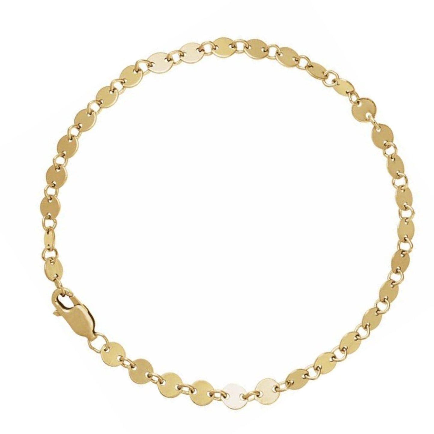 14k gold puffy Round mariner bracelet | 18k gold bracelet | best for gifting | daily wear bracelet mariner bracelet , best for gifting