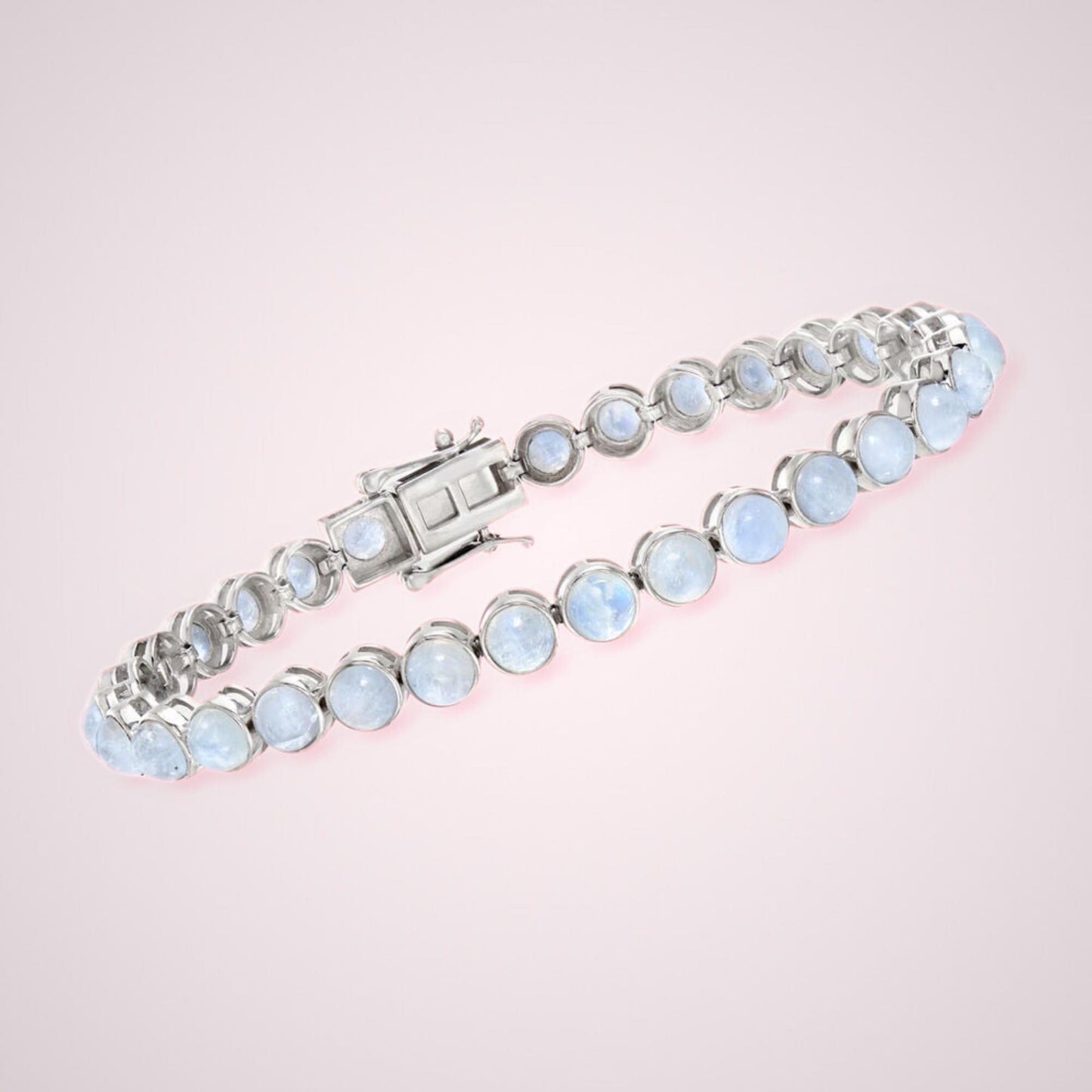 Dainty Moonstone Bracelet: Sterling Silver Bridal Jewelry