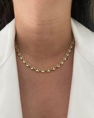 14k gold puffy heart mariner Necklace| 18k gold Necklace| best for gifting | daily wear Necklace mariner Necklace, best for gifting